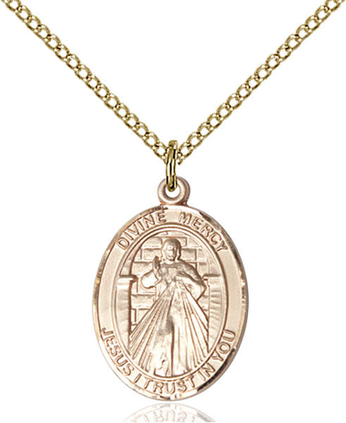 Gold Filled Divine Mercy Pendant