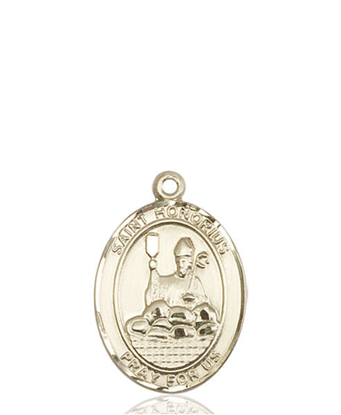 Medalla de San Honorio en oro de 14kt