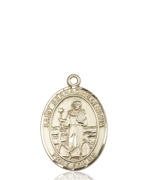 14kt Gold St. Bernadine Of Sienna Medal
