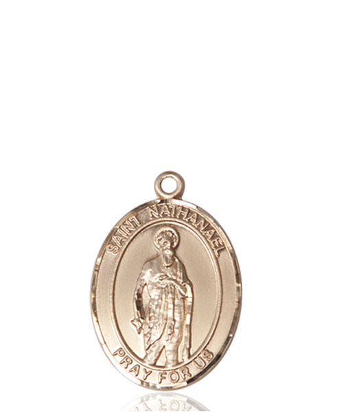 Medalla de San Natanael en oro de 14kt