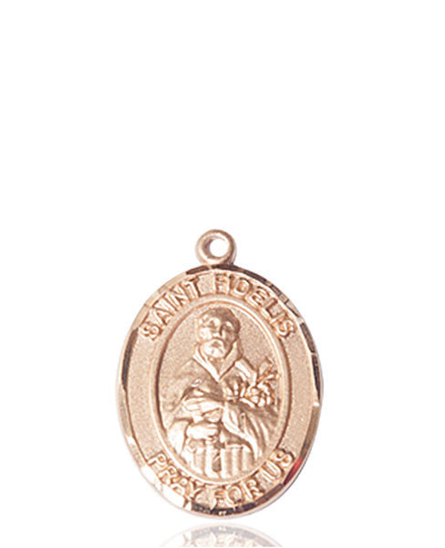 Medalla de San Fidelis de oro de 14kt