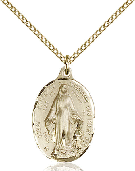 Colgante de la Inmaculada Concepción bañado en oro