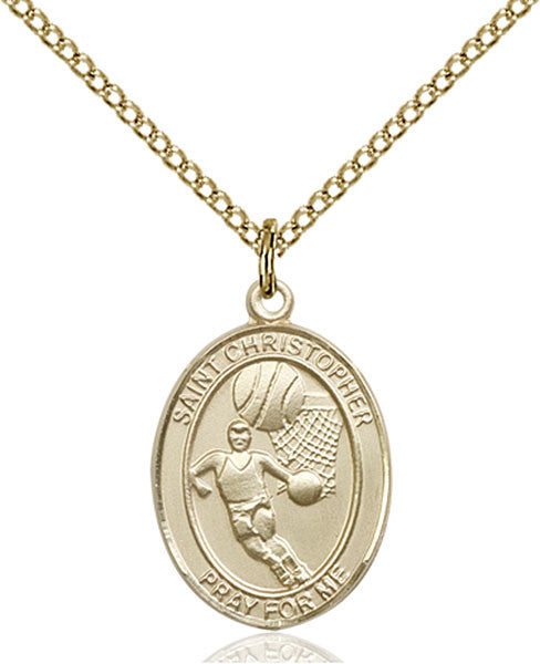 Gold Filled St. Christopher/Basketball Pendant