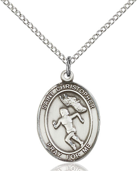 Plata de Ley St. Christopher/Track&amp;Field Mujer