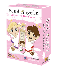 Band Angels Adhesive Bandage (Pink)