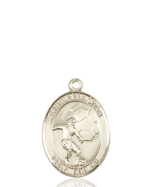 14kt Gold St. Sebastian / Soccer Medal
