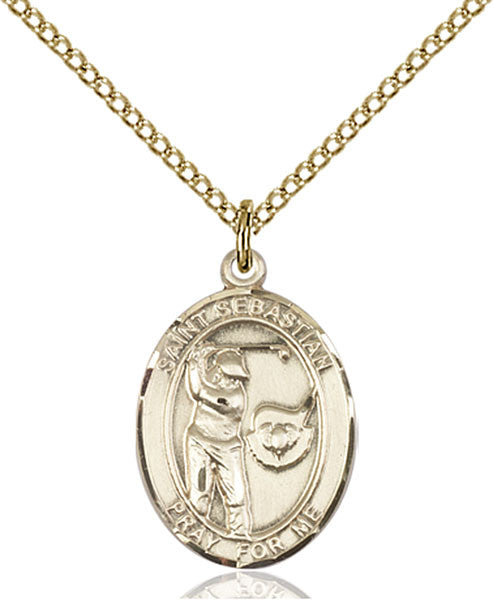 Gold Filled St. Sebastian / Golf Pendant