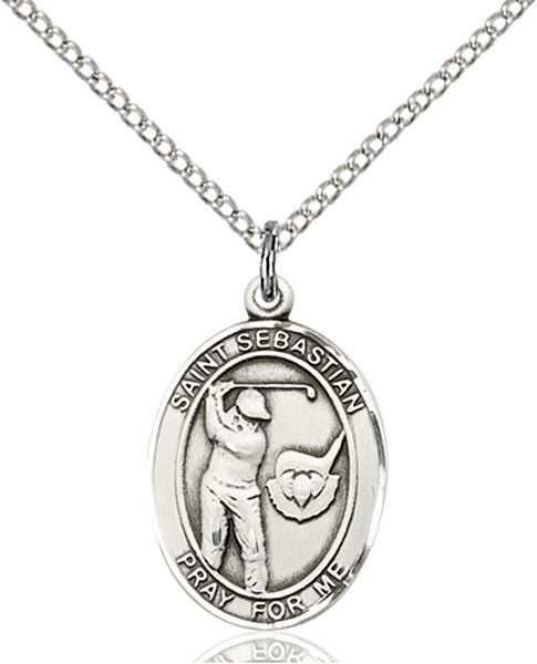 Sterling Silver St. Sebastian / Golf Pendant