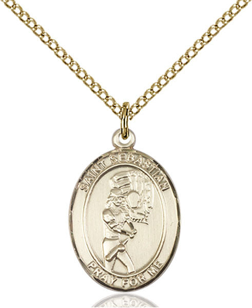 Gold Filled St. Sebastian / Softball Pendant