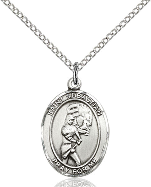 Sterling Silver St. Sebastian / Softball Pendant