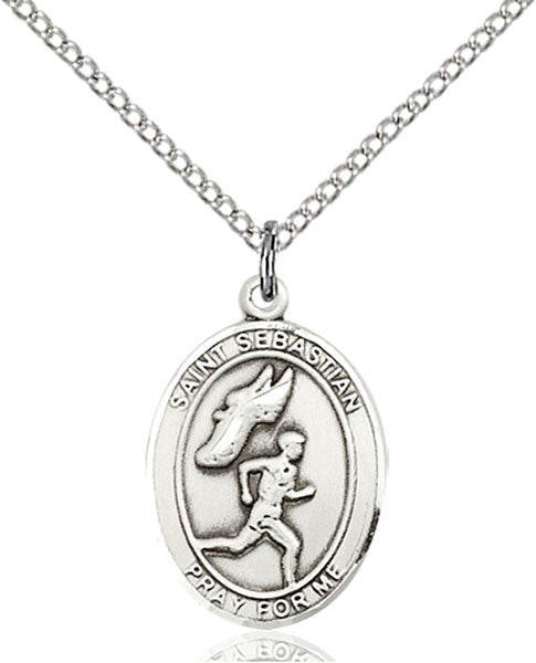 Sterling Silver St. Sebastian / Track & Field Pend