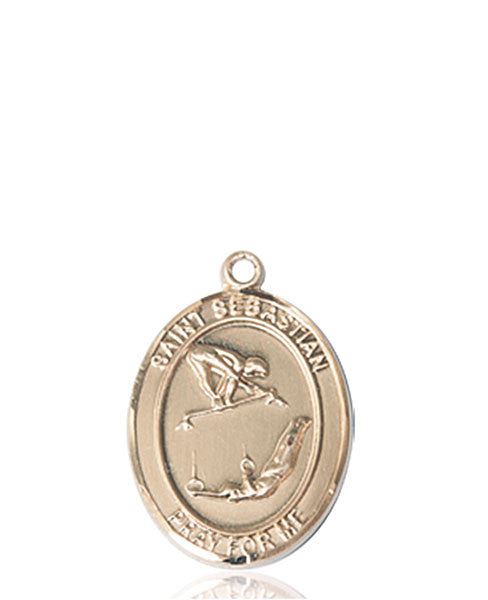 14kt Gold St Sebastian / Gymnastics Medal