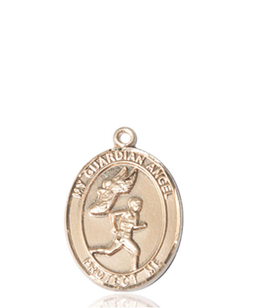 14kt Gold Guardian Angel/Track&Field-Men Medal