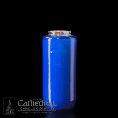 5 Day Offering Light  BLUE | Glass Bottle Style