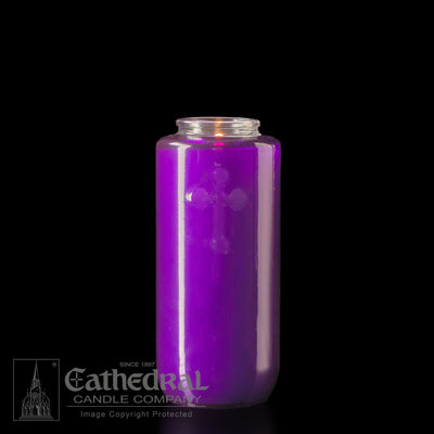 5 Day Offering Light  PURPLE | Glass Bottle Style