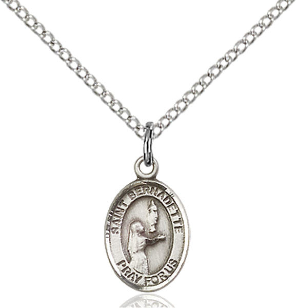 Sterling Silver St. Bernadette Pendant