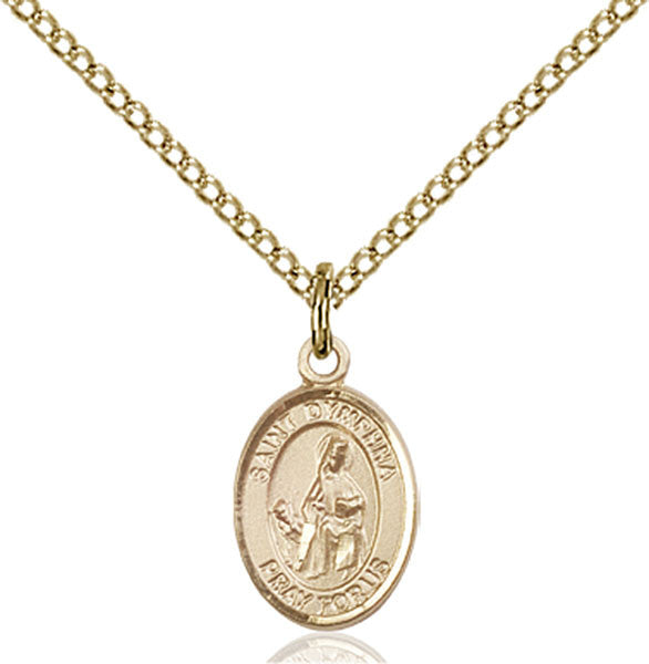 Gold Filled St. Dymphna Pendant