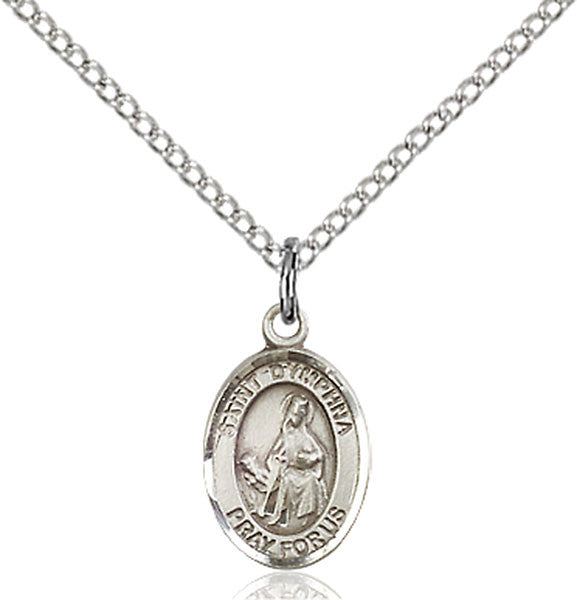 Sterling Silver St. Dymphna Pendant