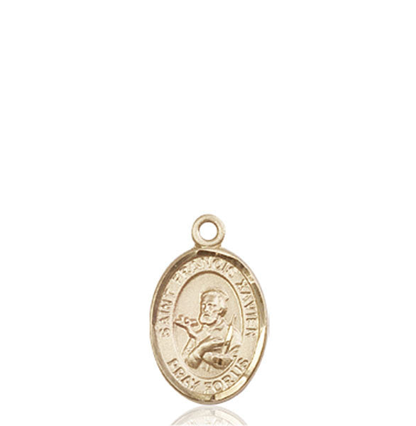 Medalla de San Francisco Javier de oro de 14kt