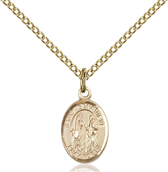 Gold Filled St. Genevieve Pendant