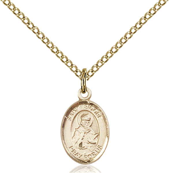 Gold Filled St. Isidore of Seville Pendant