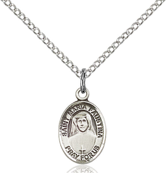 Sterling Silver St. Maria Faustina Pendant