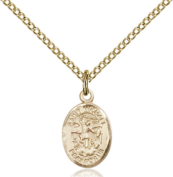 Gold Filled St. Michael the Archangel Pendant