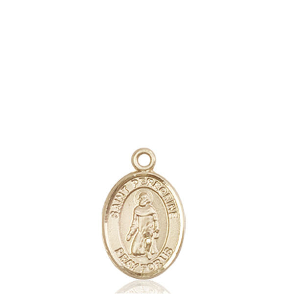 Medalla de San Peregrino Laziosi en oro de 14 kt
