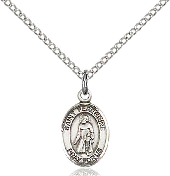 Sterling Silver St. Peregrine Laziosi Pendant