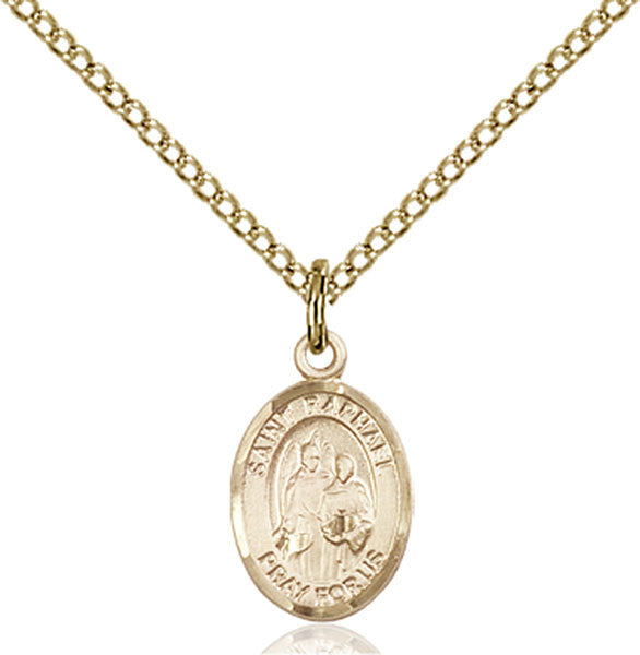 Gold Filled St. Raphael the Archangel Pendant