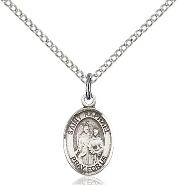 Sterling Silver St. Raphael the Archangel Pendant