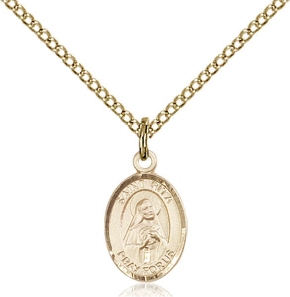 Gold Filled St. Rita of Cascia Pendant