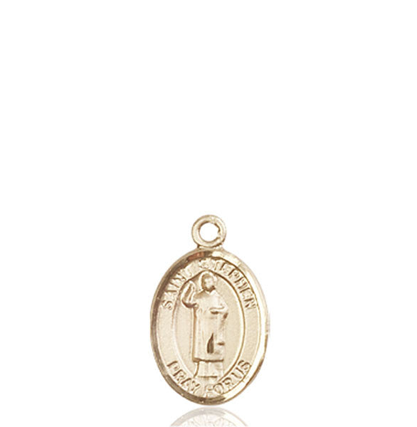 Medalla de San Esteban Mártir en oro de 14kt