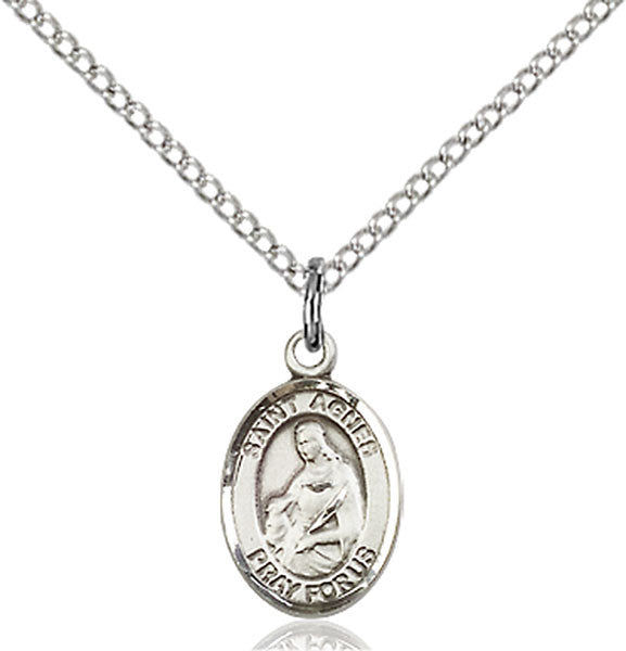 Sterling Silver St. Agnes of Rome Pendant