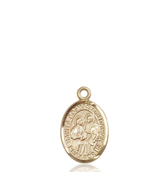 14kt Gold Sts. Cosmas & Damian Medal