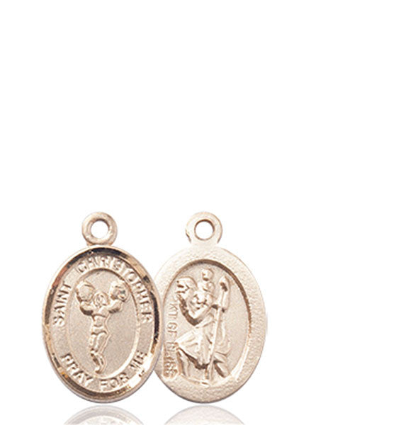 14kt Gold St. Christopher/Cheerleading Medal