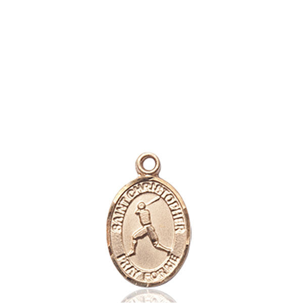 14kt Gold St. Christopher/Baseball Medal