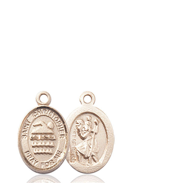 14kt Gold St. Christopher/Swimming Medal