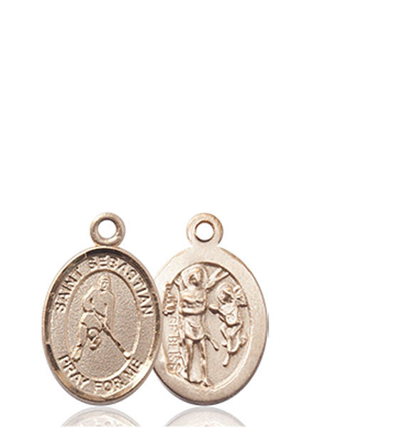 14kt Gold St. Sebastian/Ice Hockey Medal