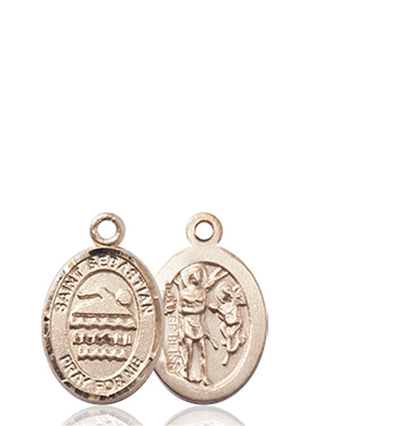 14kt Gold St. Sebastian/Swimming Medal