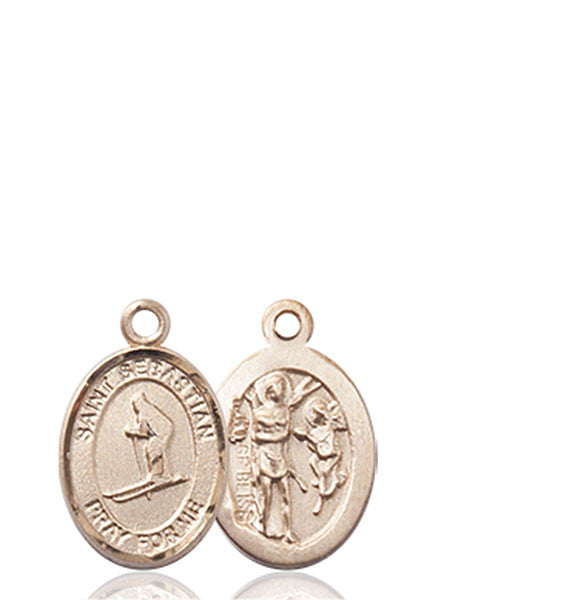 14kt Gold St. Sebastian/Skiing Medal