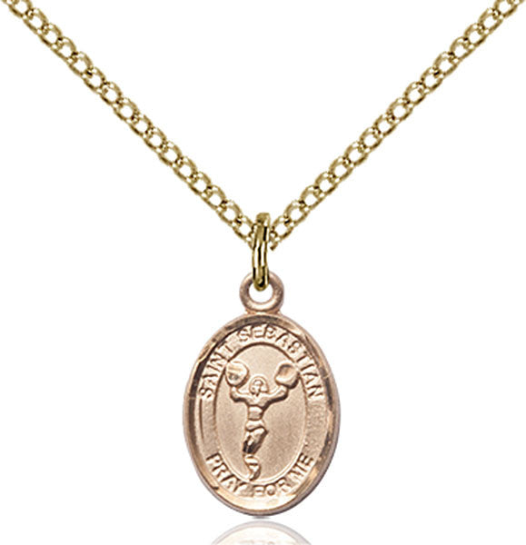 Gold Filled St. Sebastian/Cheerleading Pendant