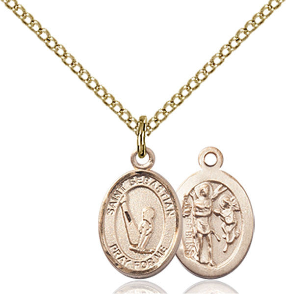 Gold Filled St. Sebastian/Gymnastics Pendant