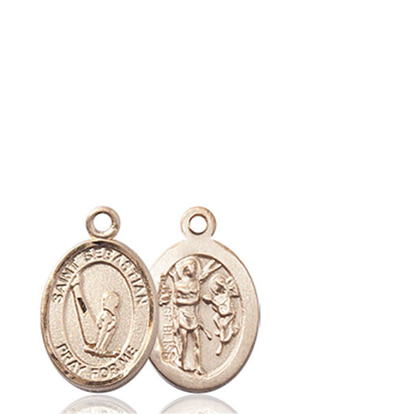 14kt Gold St. Sebastian/Gymnastics Medal