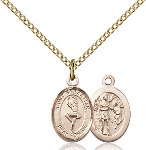 Gold Filled St. Sebastian/Dance Pendant