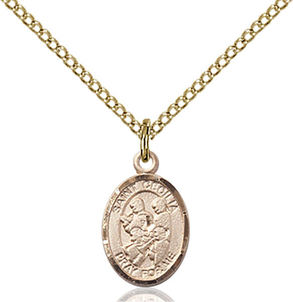 Gold Filled St. Cecilia / Marching Band Pendant