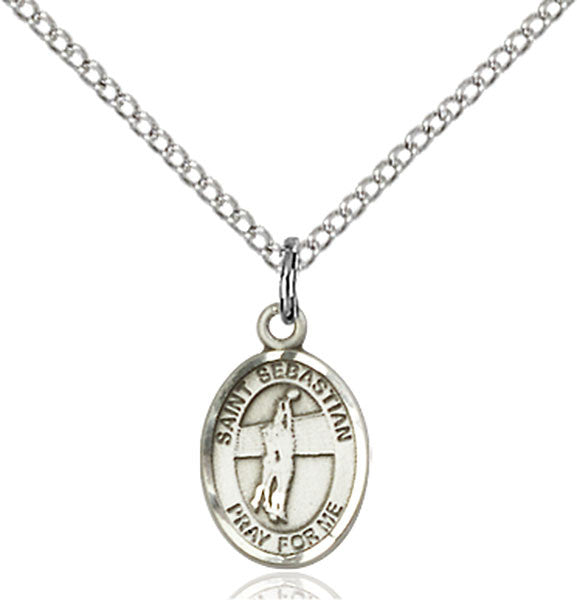 Sterling Silver St. Sebastian / Volleyball Pendant