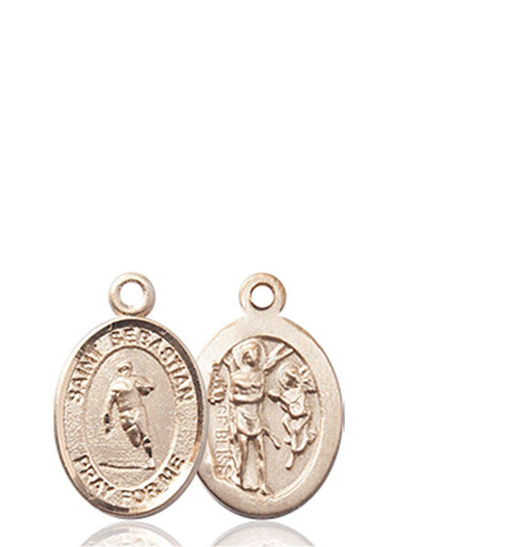 14kt Gold St. Sebastian / Rugby Medal
