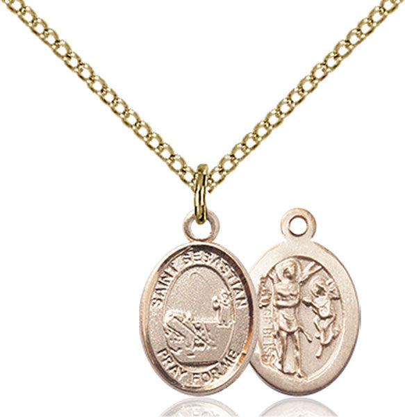 Gold Filled St. Sebastian / Fishing Pendant