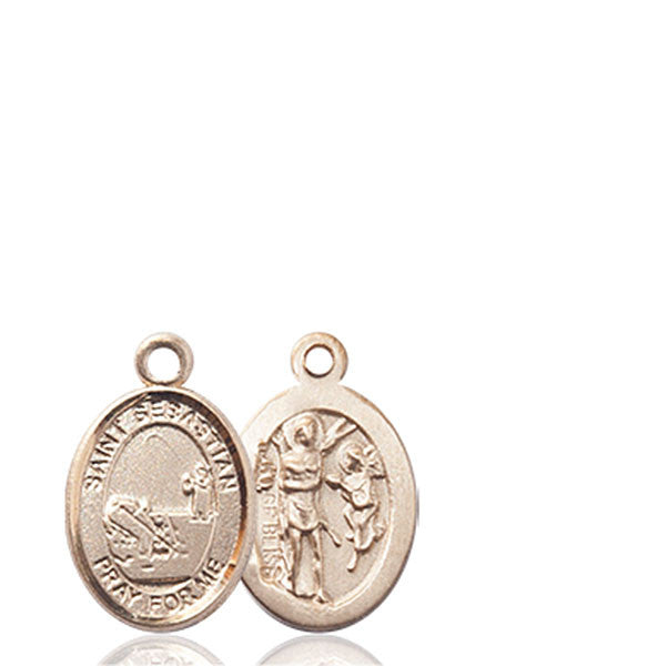 14kt Gold St. Sebastian / Fishing Medal